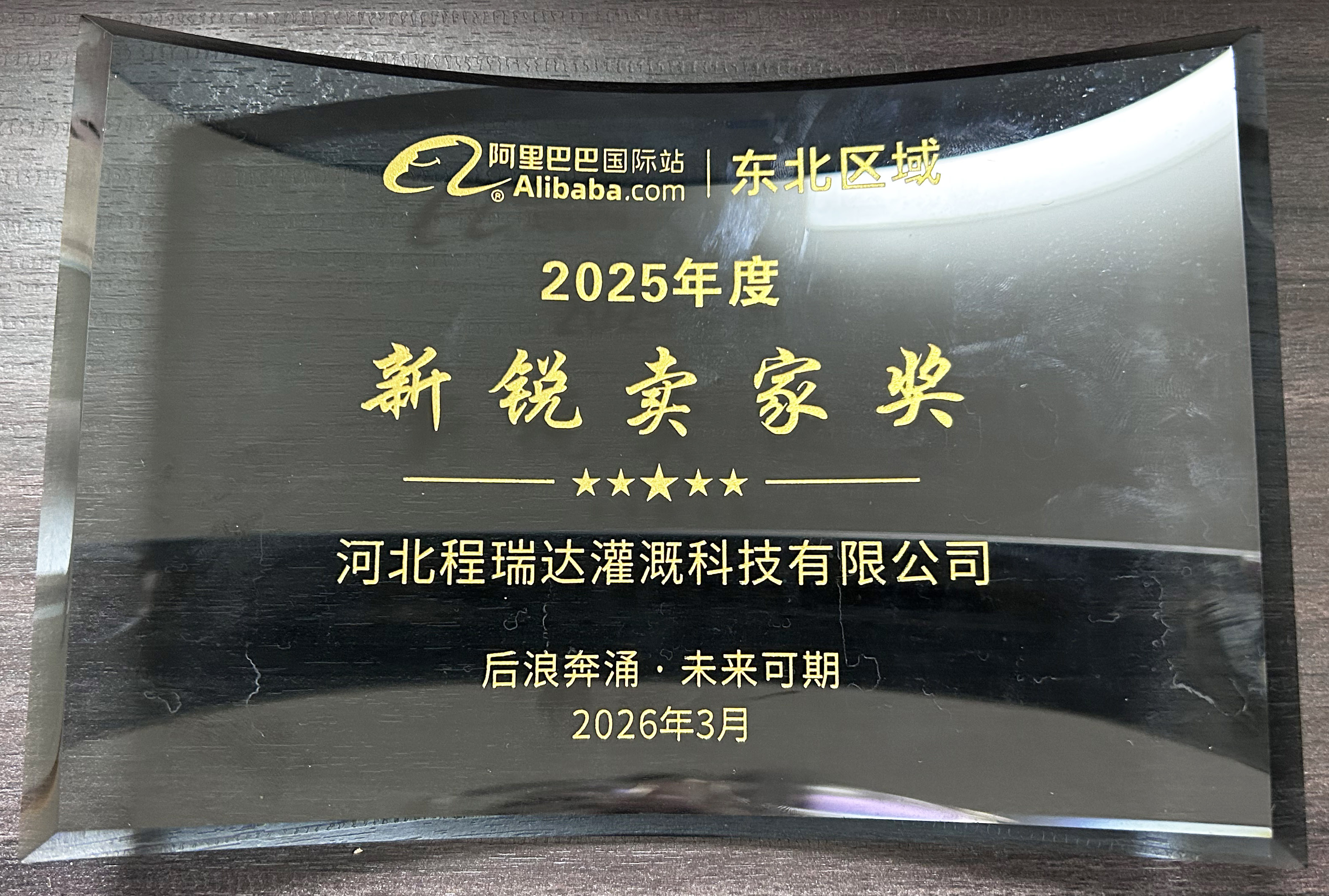 黔江程瑞达灌溉 | 荣获阿里国际站新锐卖家奖